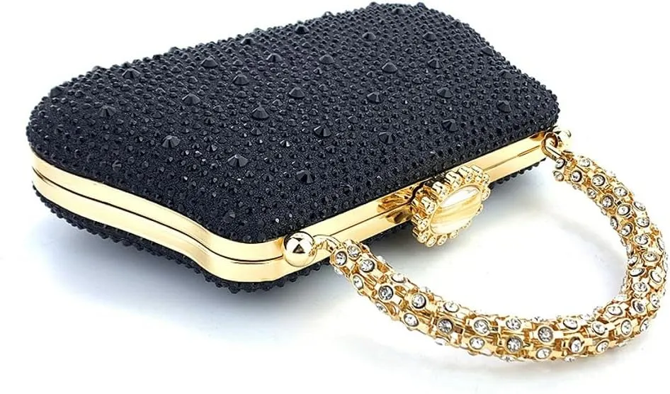 Women's Rhinestone Clutch Elegant Evening Bags Shell Dinner Handbag Sparkly Glitter Purse Party Prom Wedding