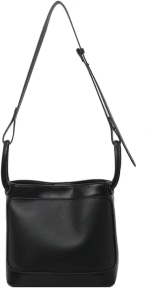 Womens Vegan Leather Shoulder Bag Trendy Bucket Bags Hobo Tote Bag Vintage Large Crossbody Bags Purse